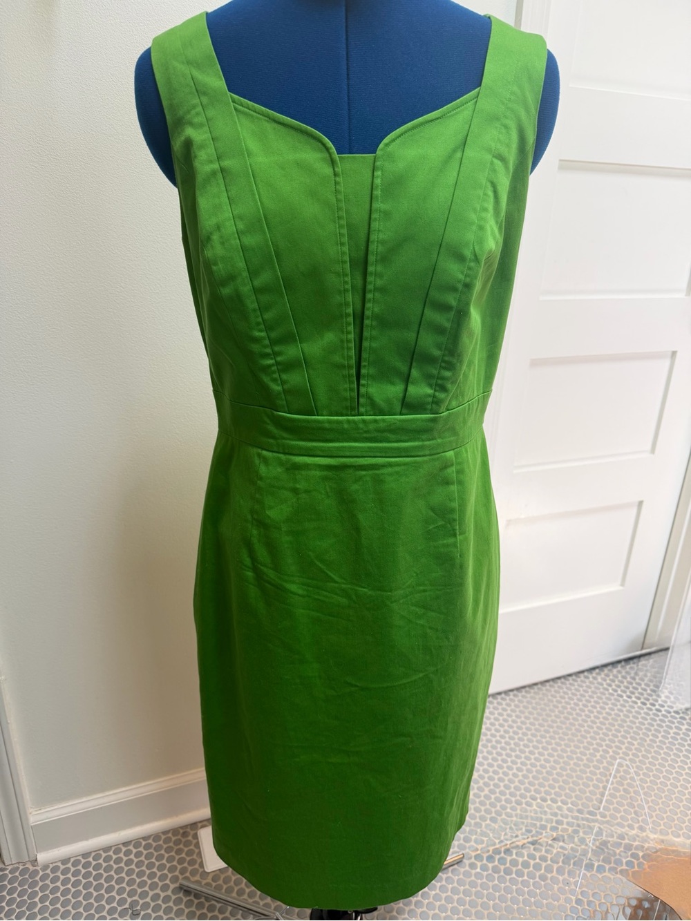 Green Cotton Sheath Dress size 8